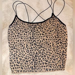 No Boundaries Crop Top Cheetah Print shirt